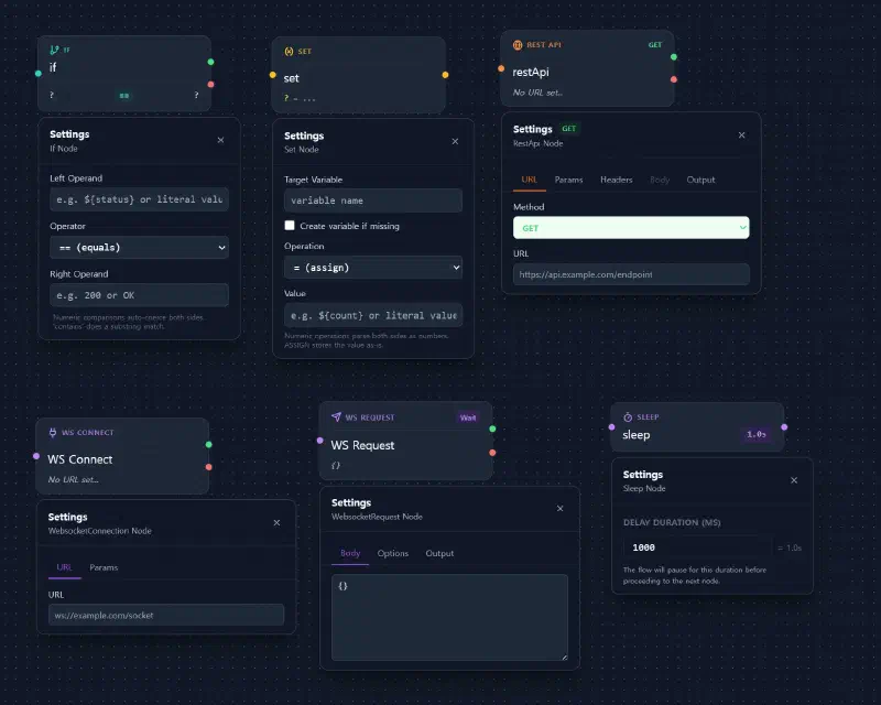 Various Node Settings